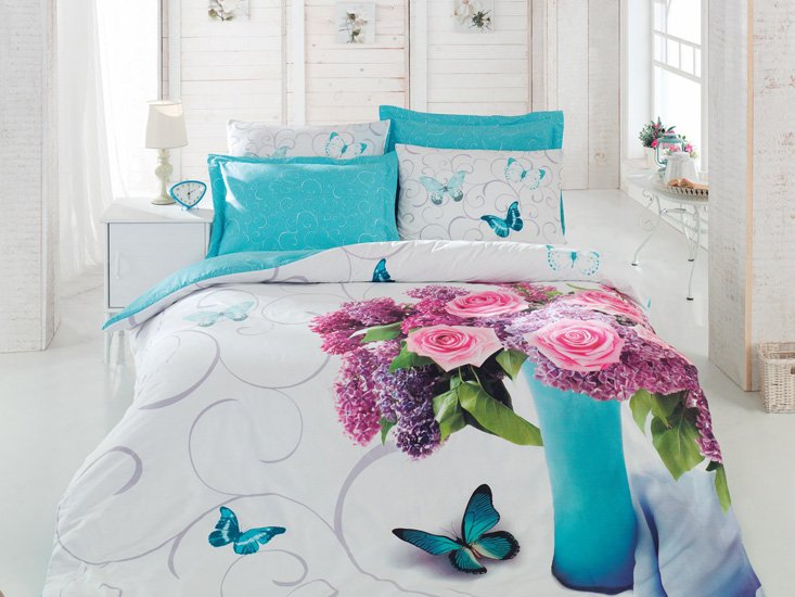 100% Cotton 3D Double Bedding Duvet Cover Set