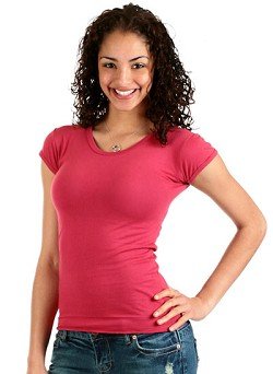 SM JRS XiXi Scoop Neck Cap Sleeve Tee WILD PINK!