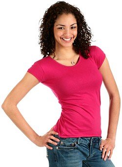 JRS SMALL XiXi Scoop Neck Cap Sleeve Tee RASPBERRY