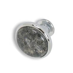 Cabinet knobs-chrome finished-Ice Flower Blue