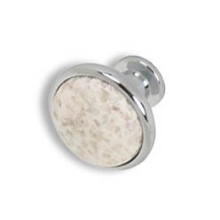 Cabinet knobs-chrome finished-Pearl White
