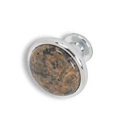 Cabinet knobs-chrome Finish-Tropical Brown