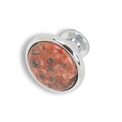 Cabinet knobs-chrome finished-Terra Cotta