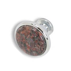 Cabinet knobs-chrome finished- Dakota Mahogany