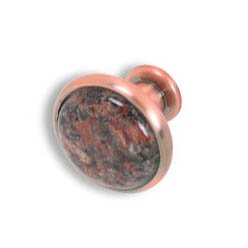 Cabinet konbs-brushed Antique copper- Dakota Mahogany