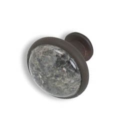 Cabinet knobs-Rustic Bronze- Ice Flower Blue
