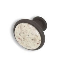Cabinet knobs-Rustic Bronze- Kashmire White