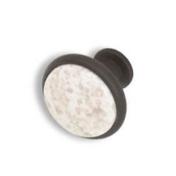 Cabinet knobs-Rustic Bronze- Pearl White