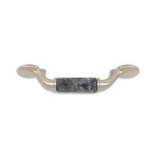 designer pull-500pulls-Brushed Nickel Finish-Blue Pearl
