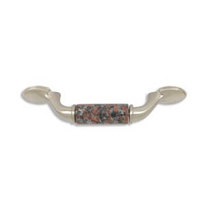 designer pull-500pulls-Brushed Nickel Finish-Dakota Mahogany