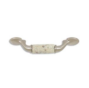 designer pull-500pulls-Brushed Nickel Finish-Kashmire White
