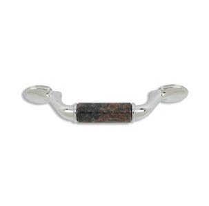 designer pull-500pulls-Chrome Finish-Tan Brown