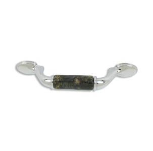 designer pull-Chrome Finish-Verde Butterfly