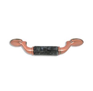 designer pull-500pulls-Brushed Antique Copper-Blue Pearl