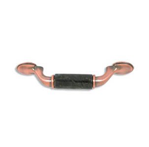designer pull-500pull-Brushed Antique Copper-Emerald Pearl