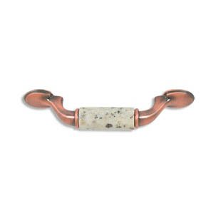 designer pull-500pulls-Brushed Antique Copper-Kashmire White