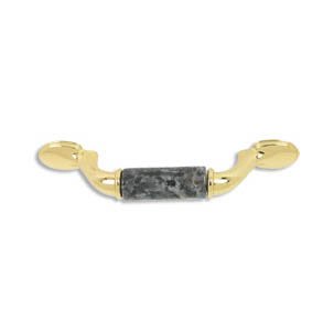 designer pull-500pulls-Polished Brass Finish-Blue Pearl
