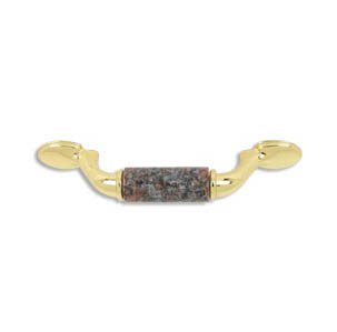 designer pull-500pulls-Polished Brass Finish-Dakota Mahogany