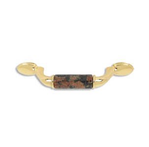 designer pull-500pulls-Polished BrassFinish-Baltic Brown