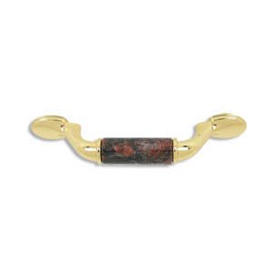 designer pull-500pulls-Polished Brass Finish-Tan Brown