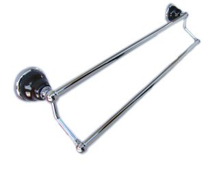 double bar-Absolute Black-Pole with chrome finished