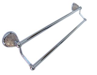 Double bar-Almond Mauve-pole with chrome finished