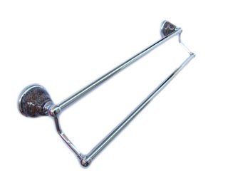 Double bar-Dakota Mahogany-pole with chrome finished