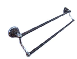 Double bar-Dakota Mahogany-pole with stone finished
