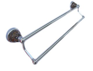 Double bar-Tropic Brown-pole with chrome finished