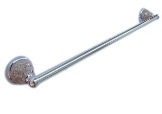 Towel bar-Almond Mauve-pole with chrome finished