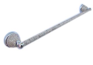 Towel bar-Almond Mauve-pole with stone finished