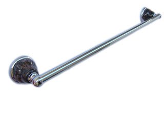 Towel bar-Tan Brown-pole with chrome finish