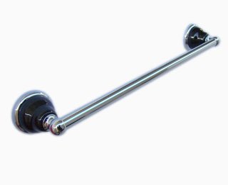 Towel bar short-Absolute Black-pole with chrome