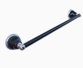 Towel bar short-Absolute Black-pole with stone finished