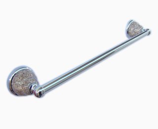 Towel bar short-Almond Mauve-pole with chrome finished