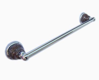 Towel bar short-Dakota Mahogany-pole with chrome finished