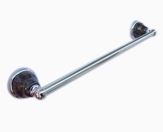 Towel bar short-Tan Brown-pole with chrome finished