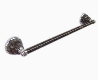 Towel bar short-Tan Brown-pole with stone finished