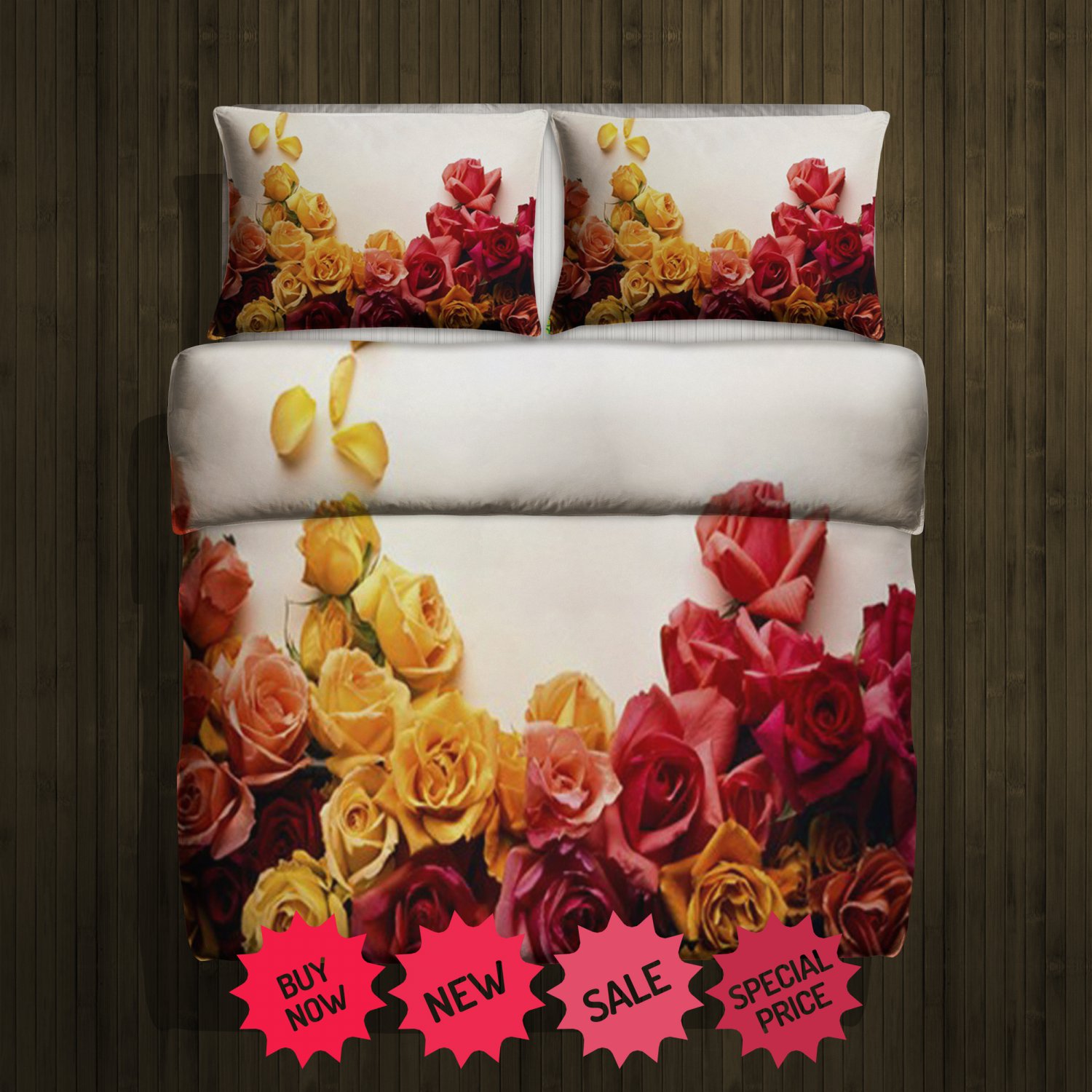 Rose Fleece Blanket Large & 2 Pillow Cases #84627540,84627542(2)