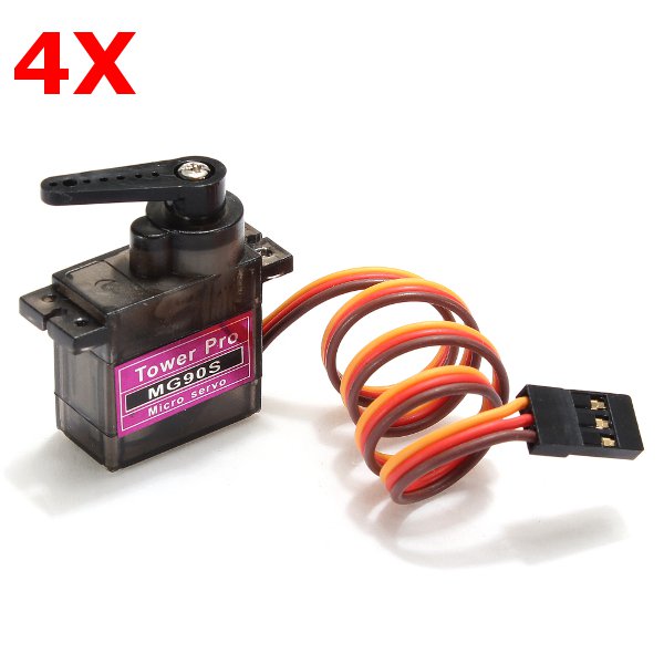4 Towerpro MG90S Metal Gear RC Micro Servos