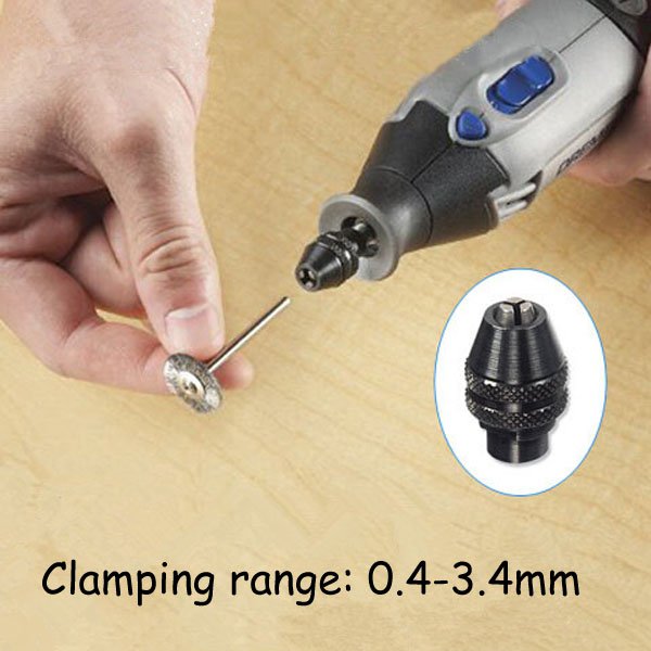 0.4-3.4mm Keyless Chuck Universal Electric Grinding Chuck For Dremel