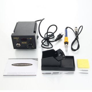 YiHUA-937D+ 60W 110V Constant-Temperature Soldering Iron Kit/ LCD Display (US Standard) Black