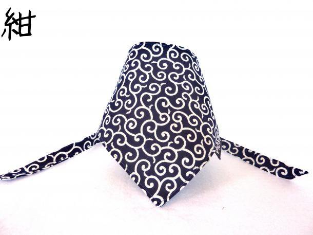 Dog Bandana for Japanese KARAKUSA "Small-patterned Navy blue"