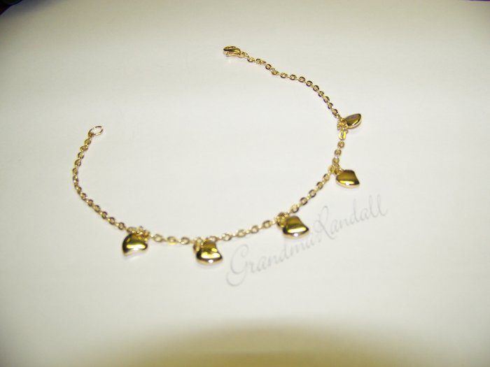 9 inch Gold Tone Anklet