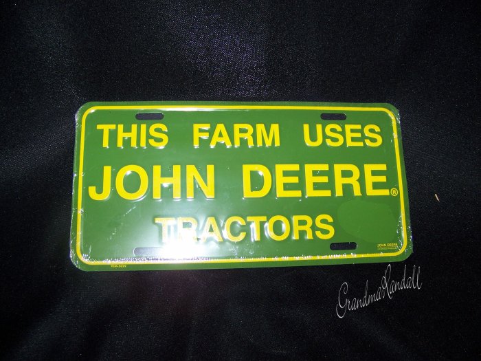 John Deere Licences Plate