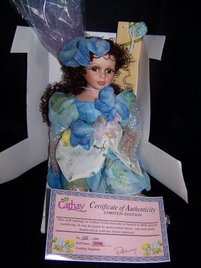 Anita a Pretty Porcelain Collectible Doll From the Cathay Collection