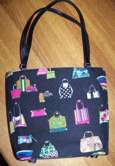 Black Canvas Tote Purse