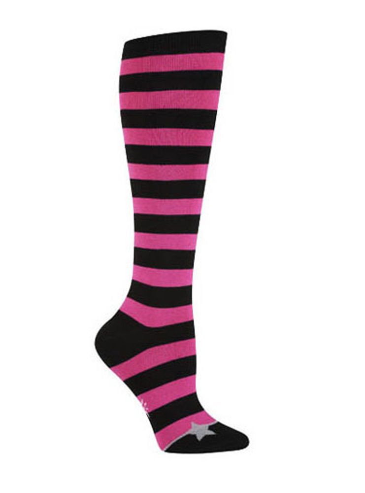 High pink socks