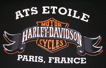 Harley Davidson ATS Etoile Paris France Tee Shirt size L