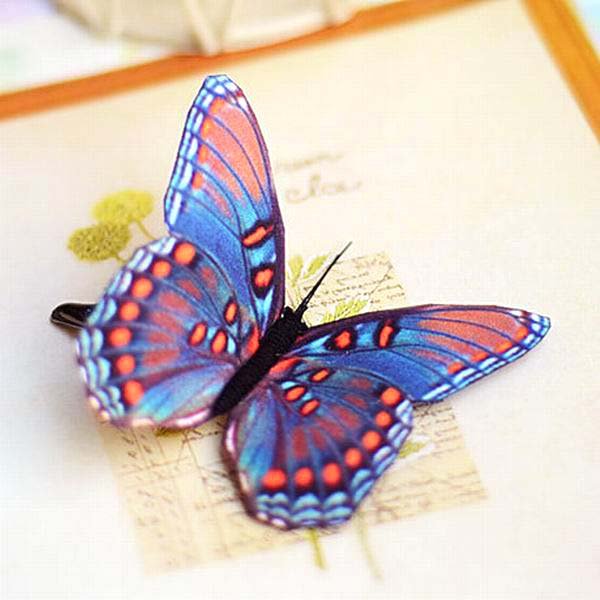 Butterfly Hair Clips Silk Butterfly Bobbypin Wedding Hairpin Hair Accessories (1 piece)